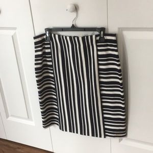 Navy and white skirt